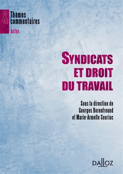 Couverture_Syndicats et droit du travail