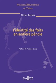 Front cover_L' identité des faits en matière pénale