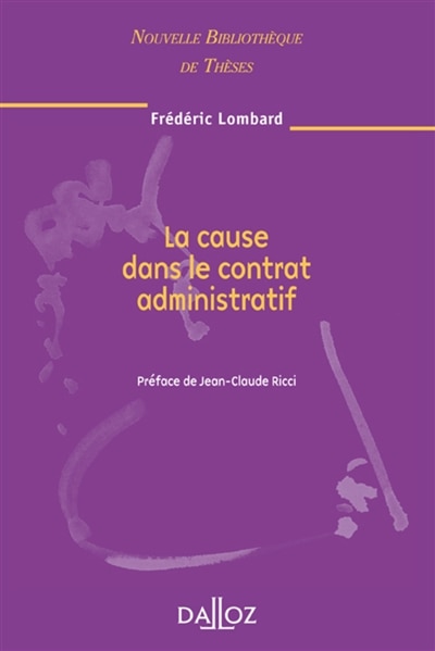 Front cover_La cause dans le contrat administratif