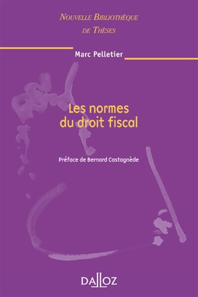 Front cover_Les normes du droit fiscal