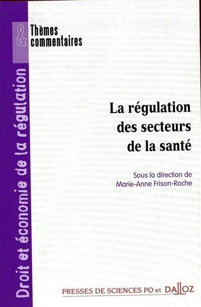 Front cover_La régulation des secteurs de la santé