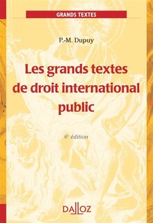 Front cover_Les grands textes de droit international public