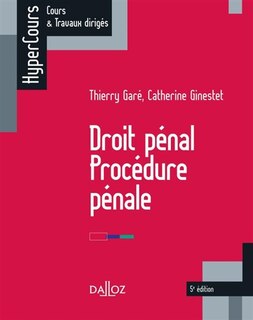 Couverture_Droit pénal, procédure pénale