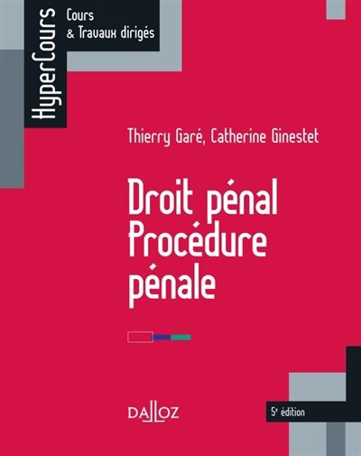 Couverture_Droit pénal, procédure pénale