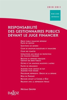 Front cover_Responsabilité des gestionnaires publics devant le juge financier : 2010-2011