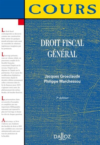 Couverture_Droit fiscal général