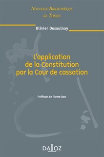 Front cover_L' application de la Constitution par la Cour de cassation