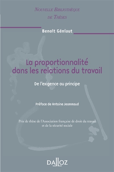 Couverture_La proportionnalité dans les relations du travail