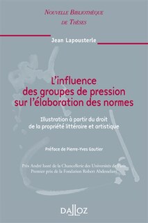 Front cover_L' influence des groupes de pression sur l'élaboration des normes