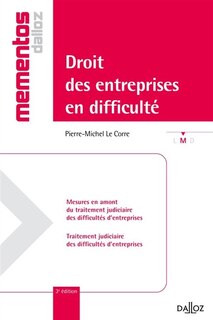 Front cover_Droit des entreprises en difficulté