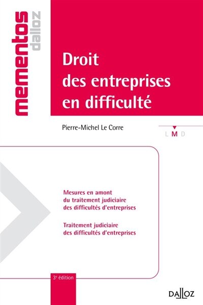 Front cover_Droit des entreprises en difficulté