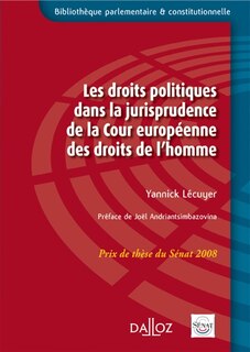 Front cover_Les droits politiques dans la jurisprudence de la Cour européenne des droits de l'homme
