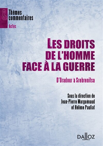 Front cover_Les droits de l'homme face à la guerre