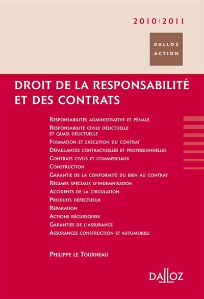 Front cover_Droit de la responsabilité et des contrats