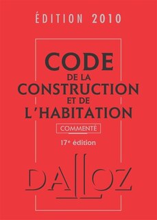 Front cover_Code de la construction et de l'habitation comment&eacute; 2010