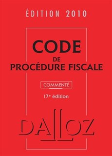 Couverture_Code de proc&eacute;dure fiscale : comment&eacute; : &eacute;dition 2010
