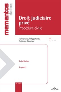 Front cover_Procédure civile : droit judiciaire privé