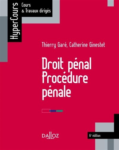 Front cover_Droit pénal, procédure pénale