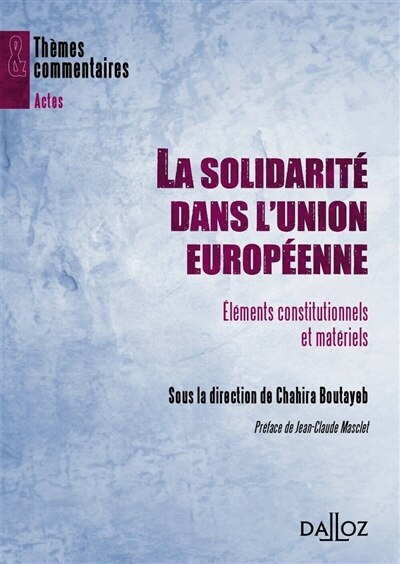 Front cover_La solidarité dans l'Union européenne