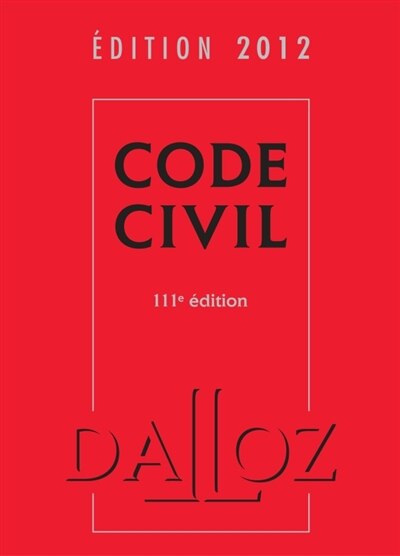 Front cover_Code civil 2012