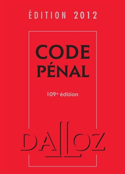 Couverture_Code pénal 2012