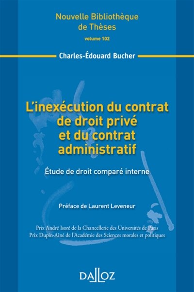 Couverture_L' inexécution du contrat de droit privé et du contrat administratif