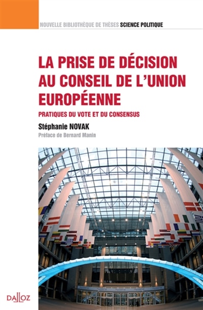 Front cover_La prise de décision au Conseil de l'Union européenne