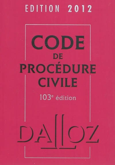 Couverture_Code de procédure civile 2012