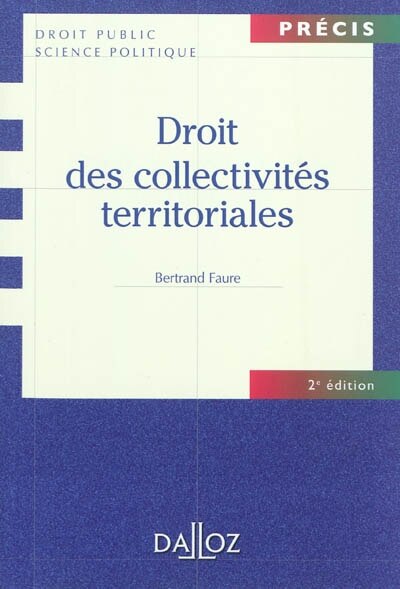 Couverture_Droit des collectivit&eacute;s territoriales