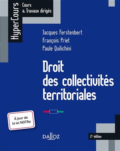 Front cover_Droit des collectivités territoriales