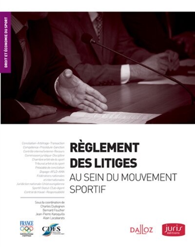 Couverture_Règlement des litiges au sein du mouvement sportif