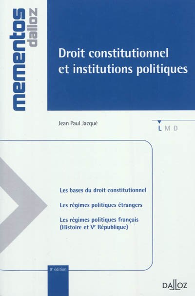 Couverture_Droit constitutionnel et institutions politiques