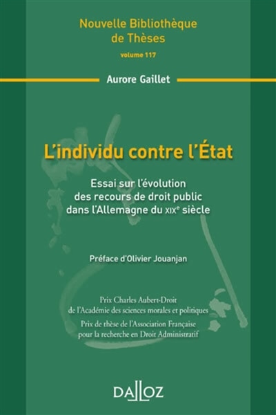 Front cover_L' individu contre l'Etat