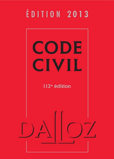 Front cover_Code civil 2013