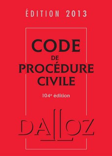 Front cover_Code de procédure civile 2013