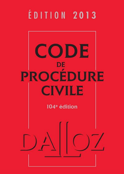 Front cover_Code de procédure civile 2013