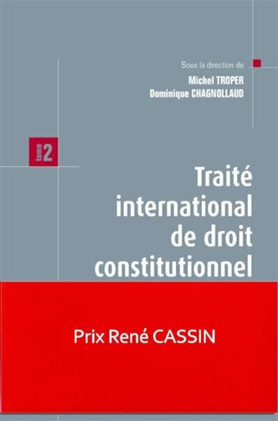 Front cover_Traité international de droit constitutionnel, Vol. 2. Distribution des pouvoirs