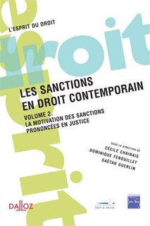Front cover_La motivation des sanctions prononcées en justice