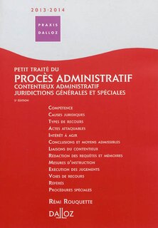 Front cover_Petit traité du procès administratif