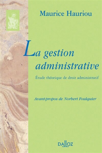 Couverture_La gestion administrative