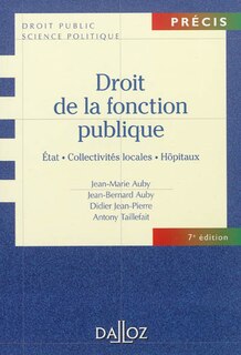 Couverture_Droit de la fonction publique : Etat, collectivit&eacute;s locales, h&ocirc;pitaux