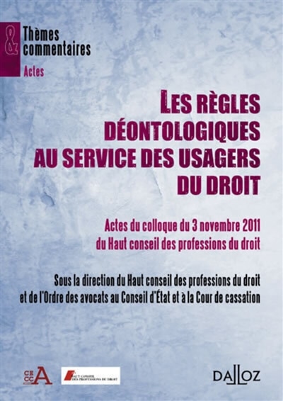 Front cover_Règles déontologiques au service des usagers du droit