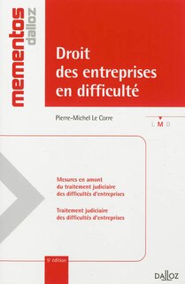 Couverture_Droit des entreprises en difficulté