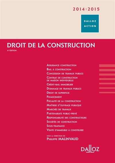 Front cover_Droit de la construction 2014-2015