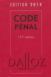 Couverture_Code pénal 2014