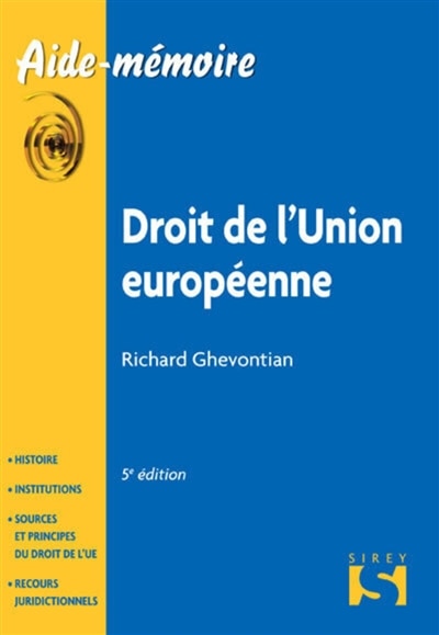 Couverture_Droit de l'Union européenne