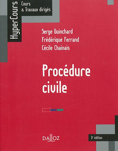 Front cover_Procédure civile