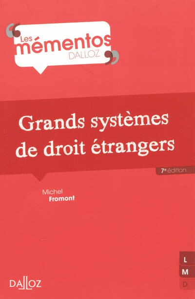 Couverture_Grands systèmes de droit étrangers