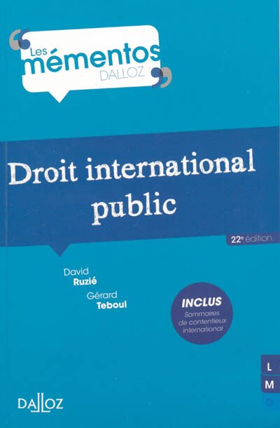 Front cover_Droit international public