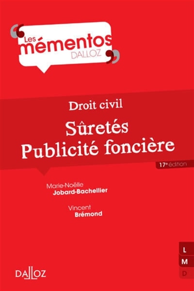 Front cover_Droit civil : sûretés, publicité foncière